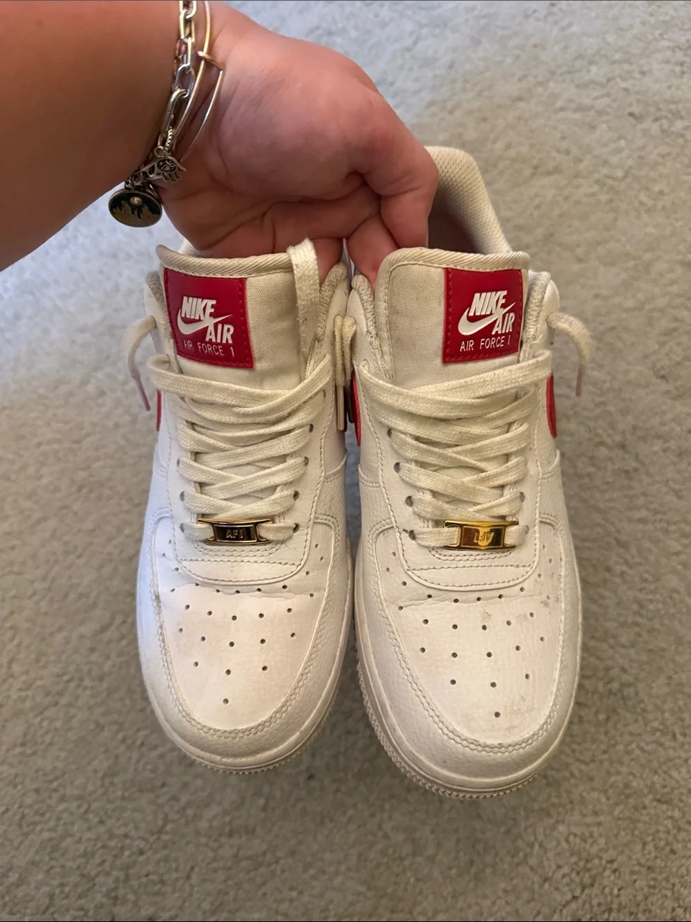 Nike White and Red Air Force 1